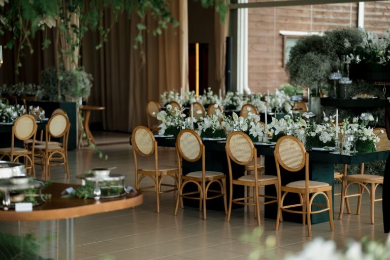 Decorated wedding and event venue